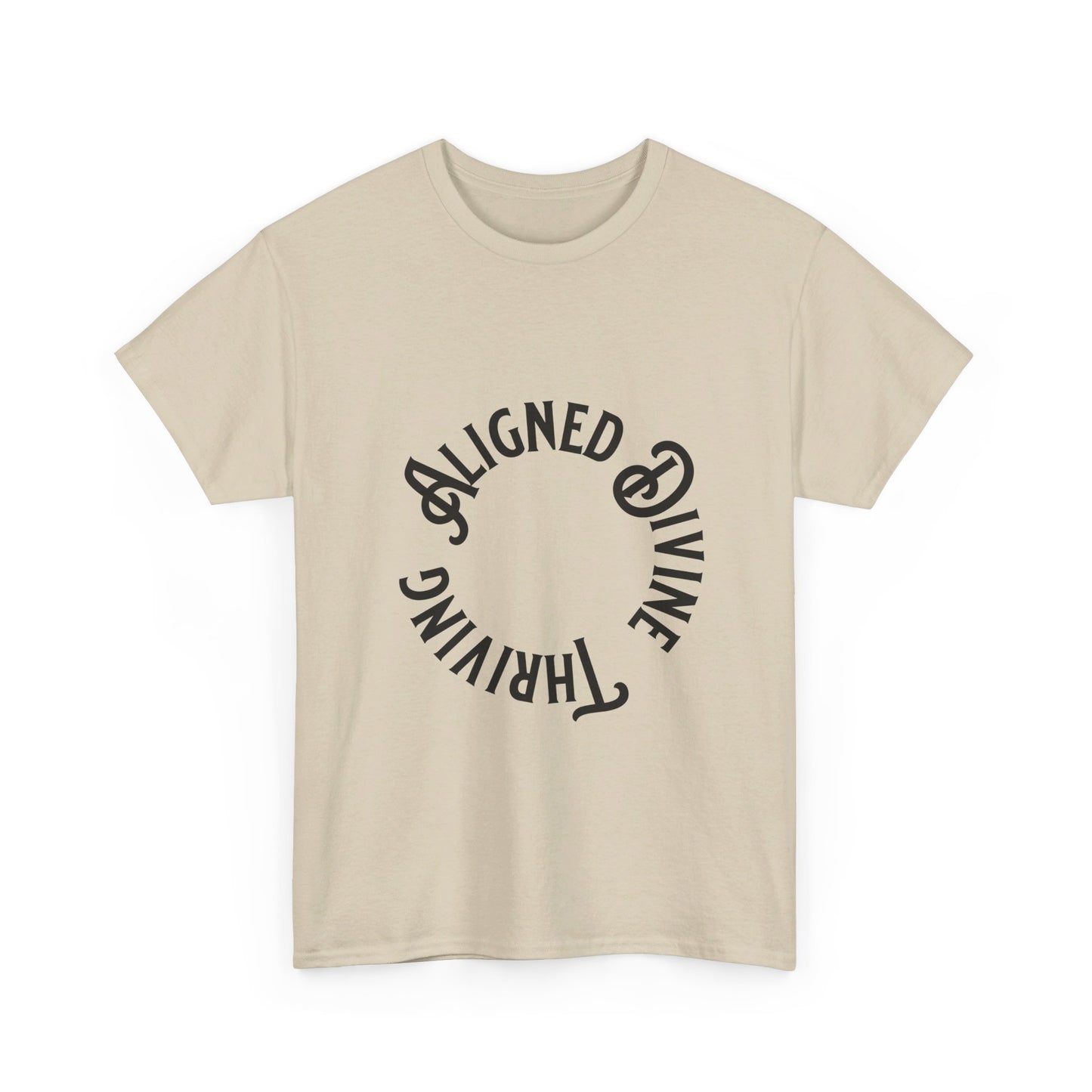 Elevate Your Vibes: Aligned, Divine & Thriving Shirt (Circle Typography)