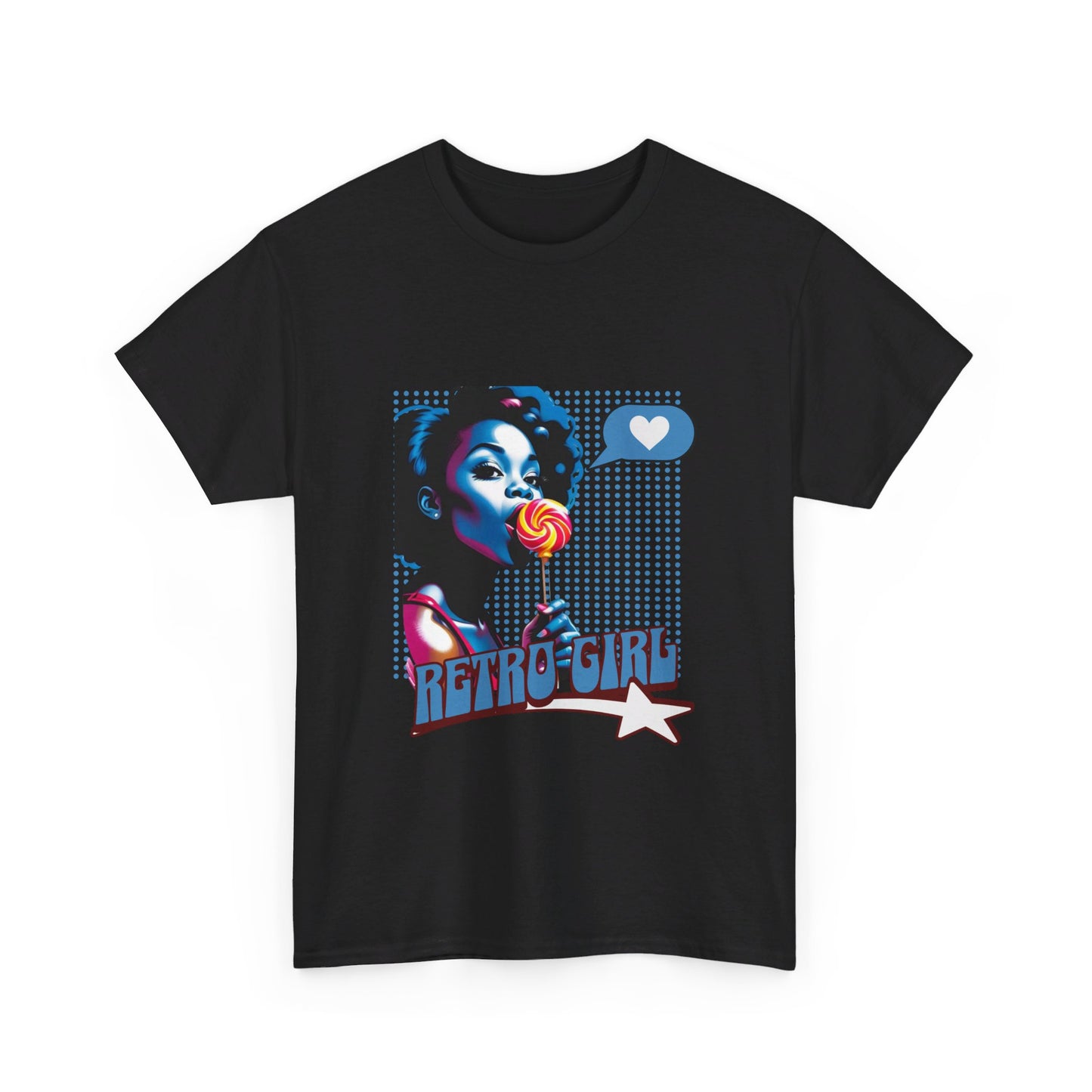 Lolly-Pop Princess: Black Female "Retro Girl" Shirt