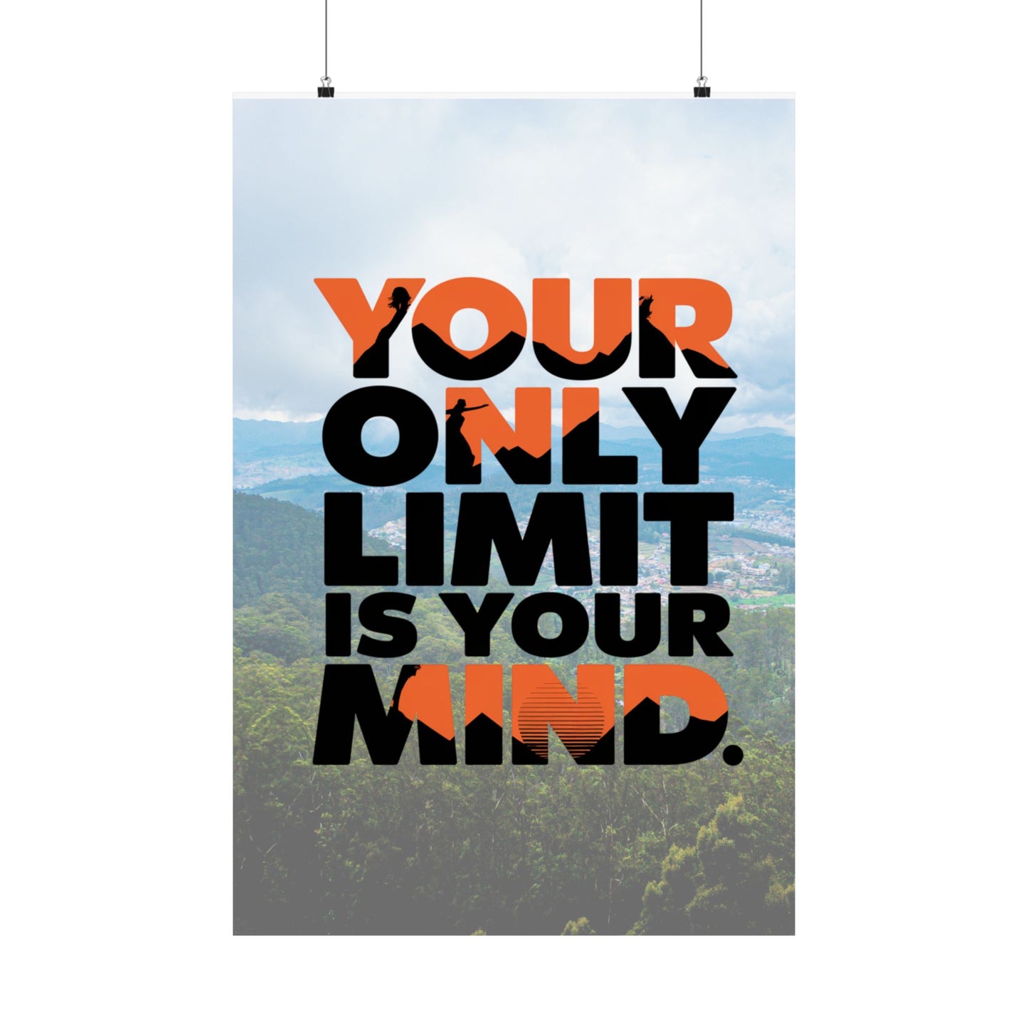 "Your Only Limit is Your Mind" Inspirational Matte Poster - Mindset Wall Art (Style 3)