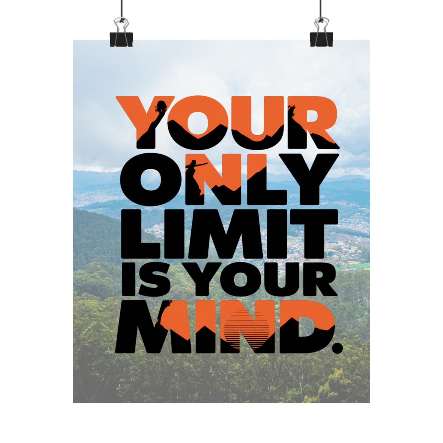 "Your Only Limit is Your Mind" Inspirational Matte Poster - Mindset Wall Art (Style 3)