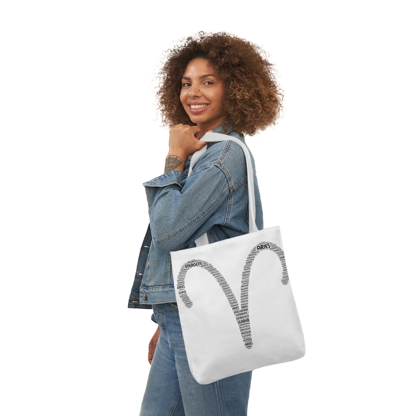 Aries Symbol Word Cloud Tote Bag