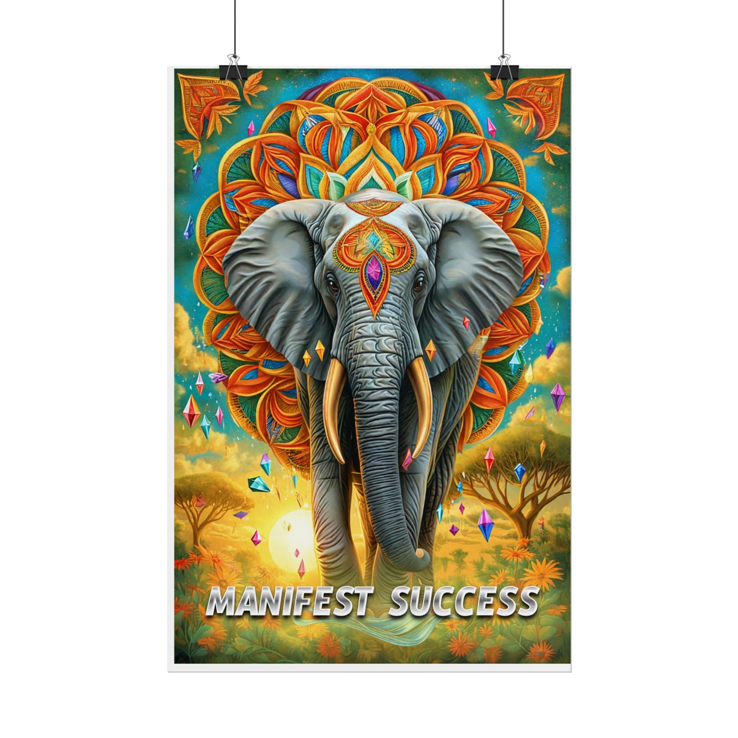 "Manifest Success" Elephant Wall Art: A Powerful Symbol of Abundance and Prosperity