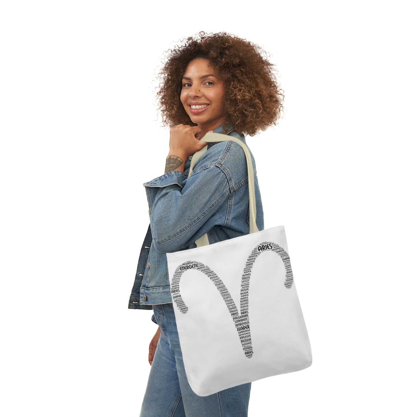 Aries Symbol Word Cloud Tote Bag