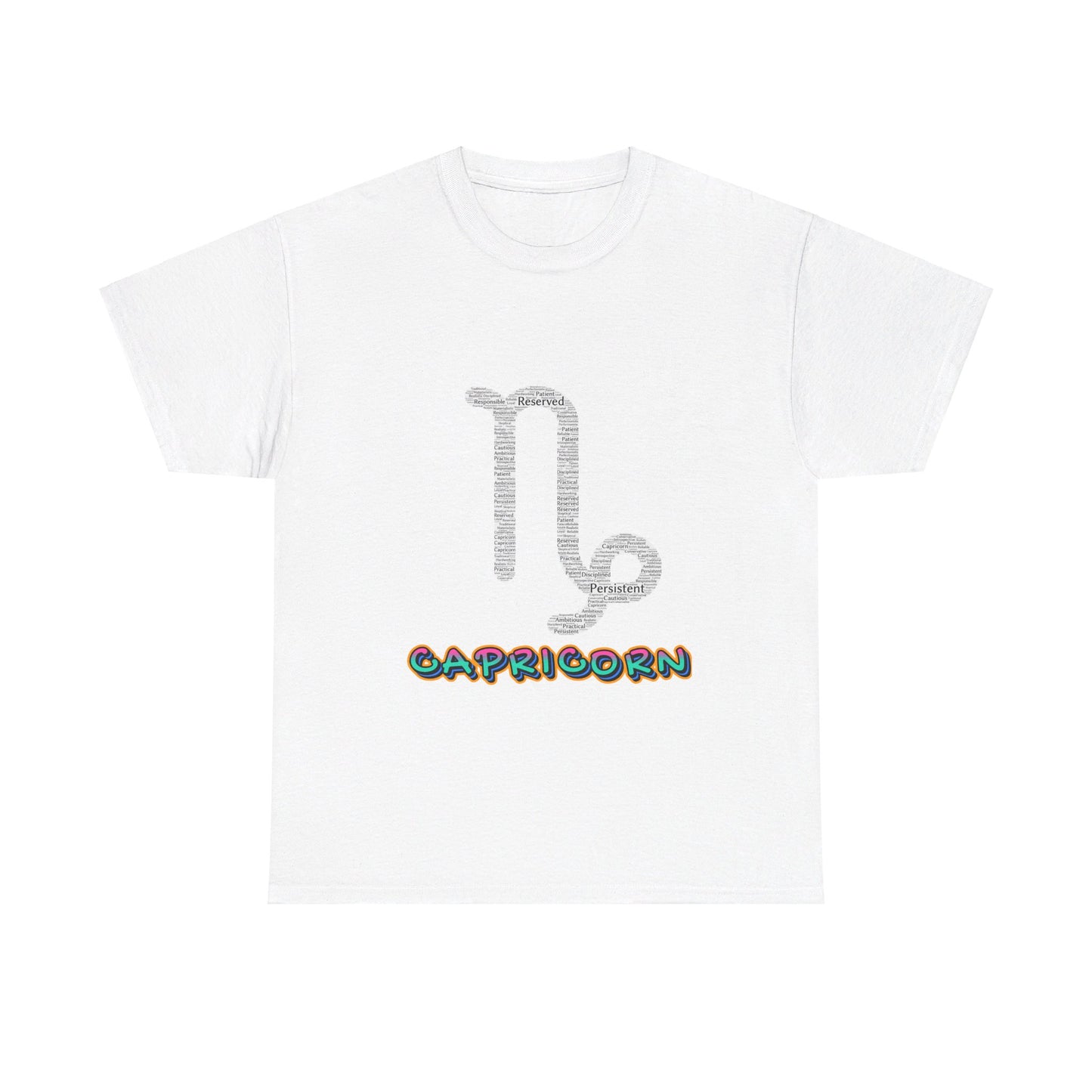 Capricorn Word Cloud T-Shirt: Embrace Your Inner Goat