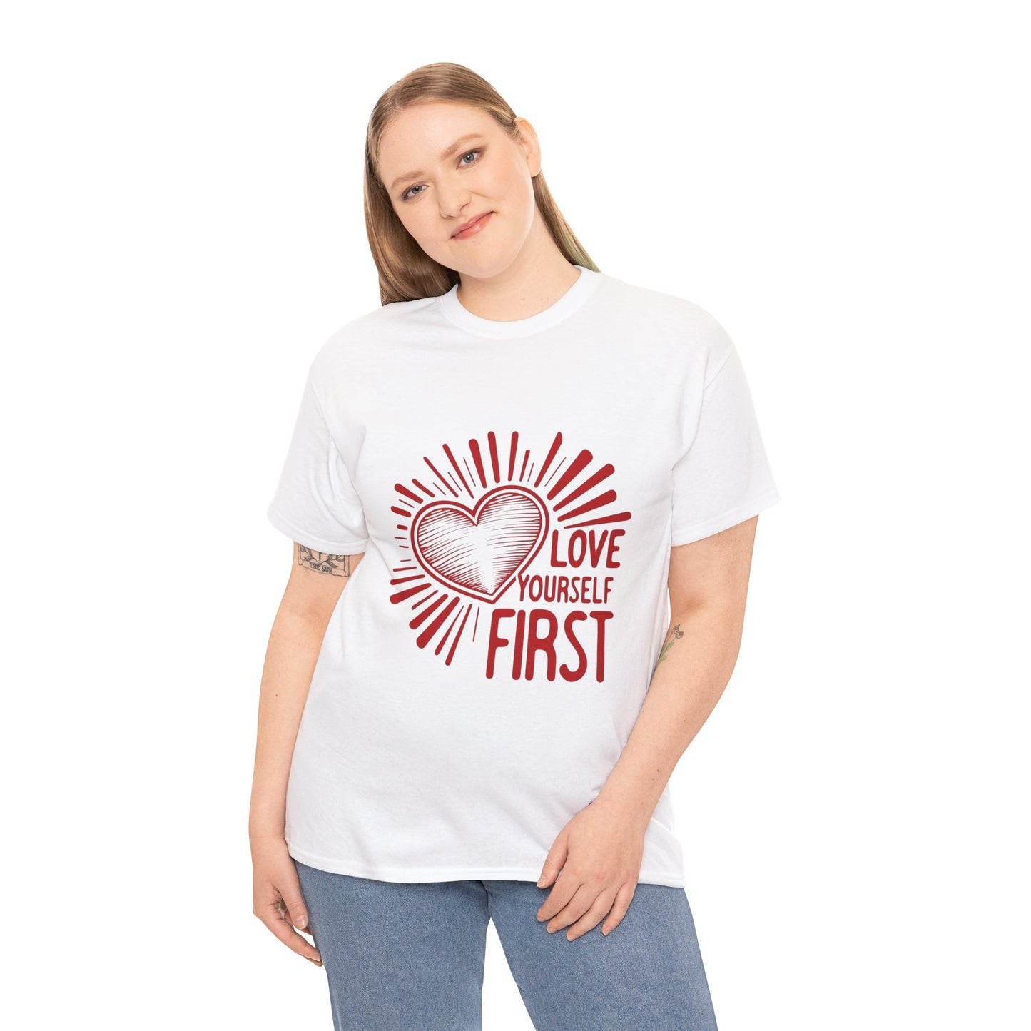 "Love Yourself First" T-Shirt | Empowering Unisex Tee for Everyday Inspiration