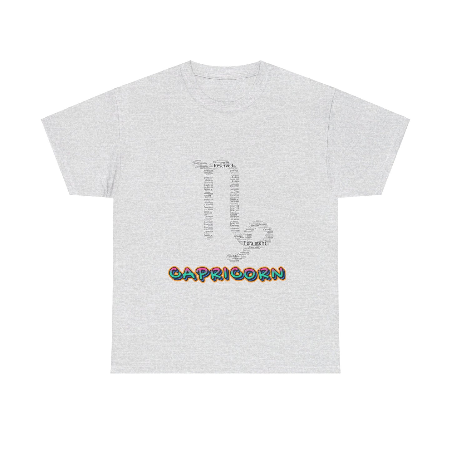 Capricorn Word Cloud T-Shirt: Embrace Your Inner Goat