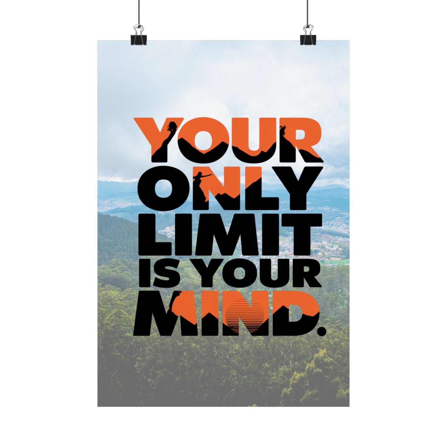 "Your Only Limit is Your Mind" Inspirational Matte Poster - Mindset Wall Art (Style 3)