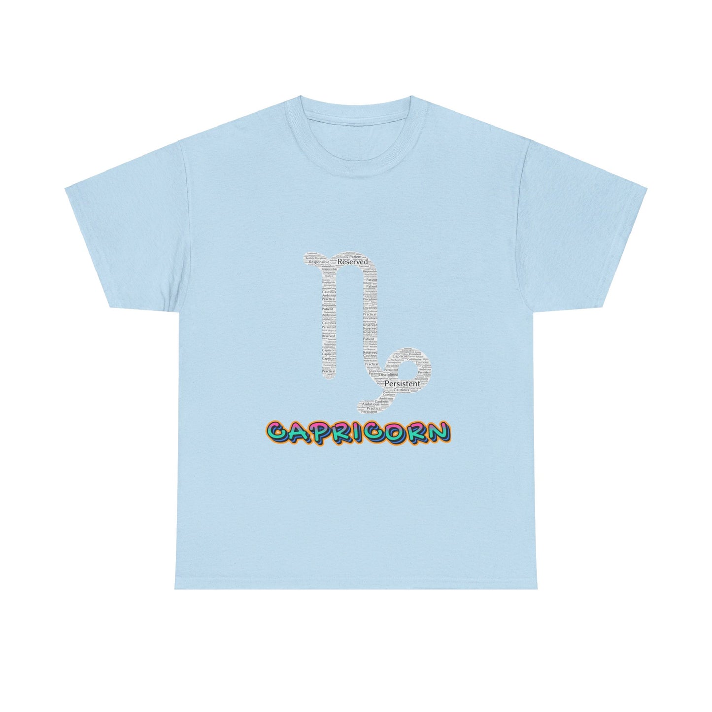 Capricorn Word Cloud T-Shirt: Embrace Your Inner Goat