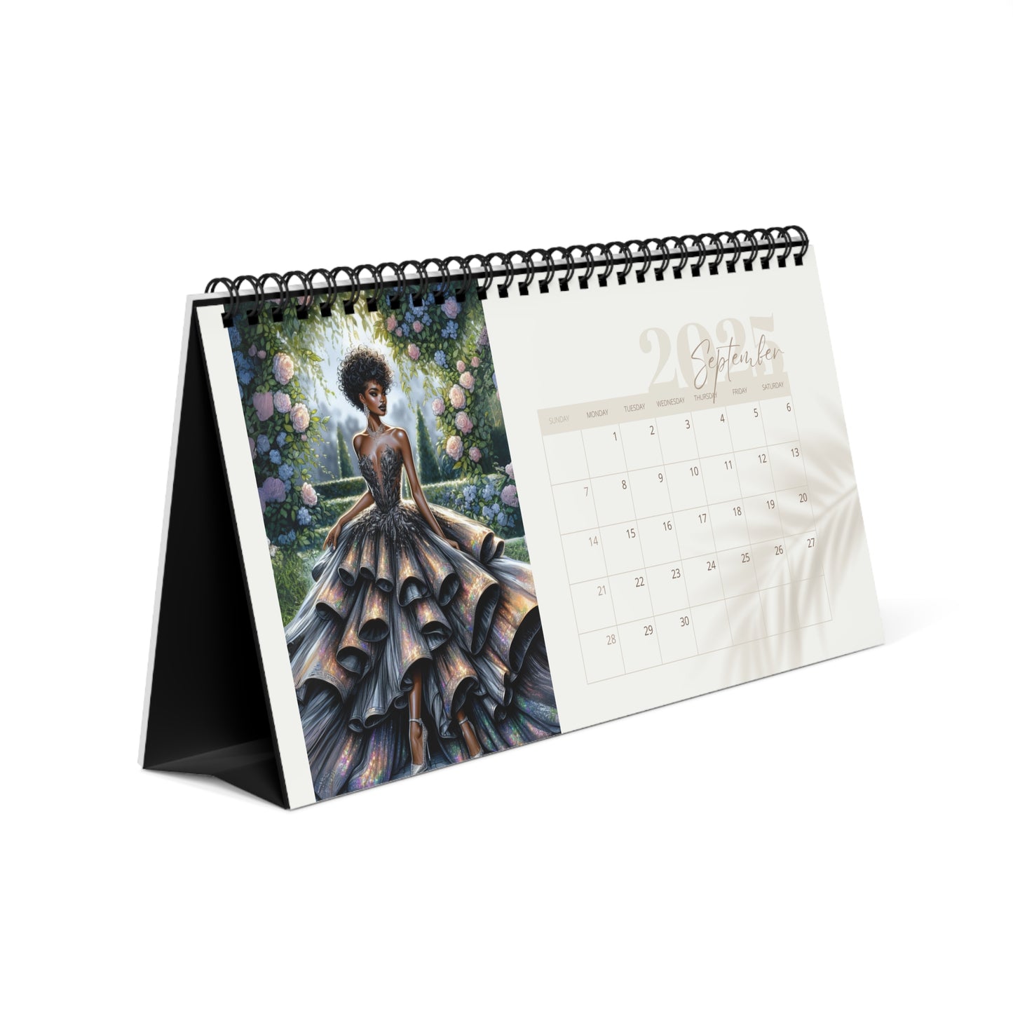 2025 African American Elegance Desktop Calendar | Stunning Ballgown Portraits for Inspiration & Style