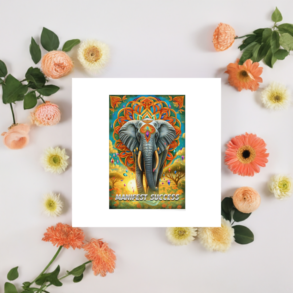 "Manifest Success" Elephant Wall Art: A Powerful Symbol of Abundance and Prosperity