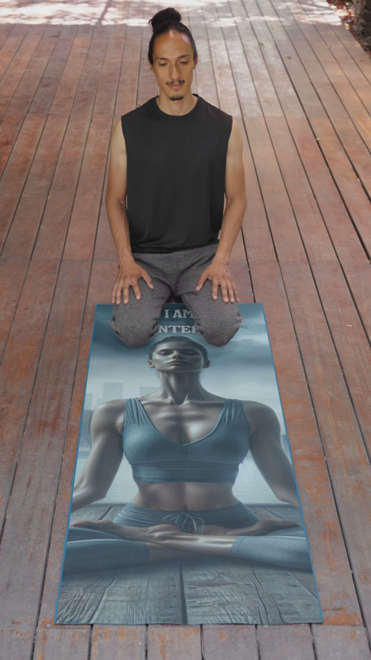 Embrace Urban Tranquility: The "I AM CENTERED" Yoga Mat