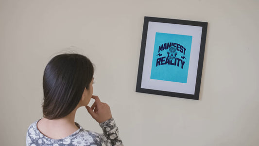 💫🖼️ Visualize Your Dreams: The "Manifest Your Reality" Framed Vertical Poster