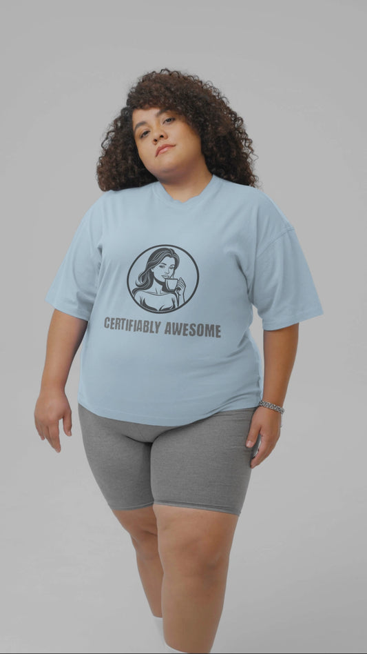 "Certifiably Awesome" Unisex Tee (female)